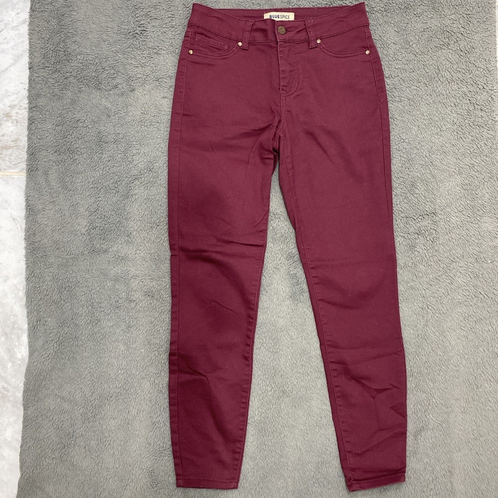 Blue Spice Junior‎ Burgundy Skinny Pant Size 3